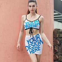 Lade das Bild in den Galerie-Viewer, 2-tgl. Set Jumpsuit Strandkleid Anzüge Y05 für Damen Frauen mit Foto Text selbst gestalten und bedrucken
