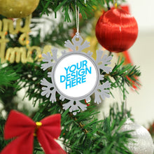 Lade das Bild in den Galerie-Viewer, Weihnachten hängende Schneeflocke Dekoration selbst gestalten und bedrucken
