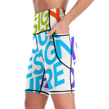 Lade das Bild in den Galerie-Viewer, Multi-Image-Design Damen / Frauen Sport Yoga Short Yoga Hose Kurz YJ008 mit Foto Design Motiv Text selbst gestalten und bedrucken
