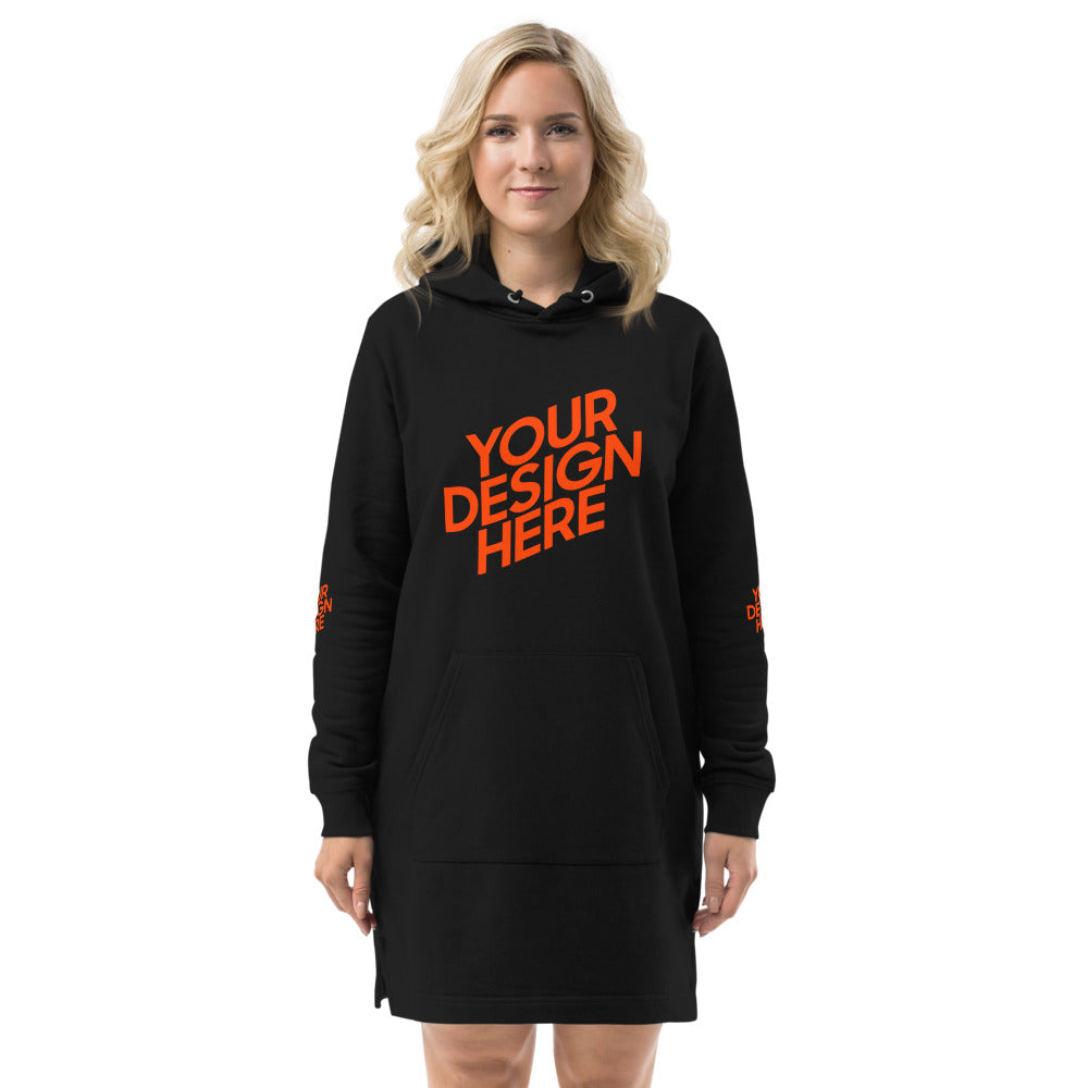 Hoodiekleid Langer Kapuzenpullover-Kleid Damen/Frauen selbst gestalten und bedrucken