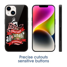 Lade das Bild in den Galerie-Viewer, iPhone 14 Pro Max Handyhülle FULL COVER Displayschutz GLAS hüllenfreundlich mit Fotos Muster Text Logo selbst gestalten und bedrucken
