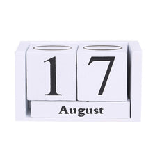 Lade das Bild in den Galerie-Viewer, Netter Vintage Desktop Holz Alphabet Kalender 2021
