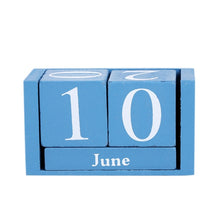 Lade das Bild in den Galerie-Viewer, Netter Vintage Desktop Holz Alphabet Kalender 2021
