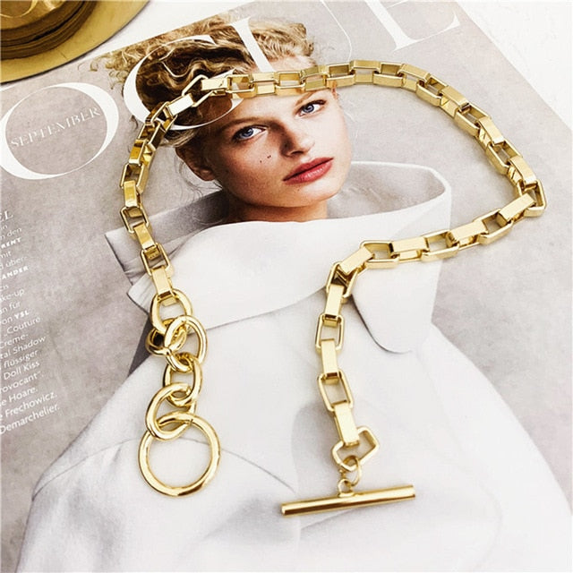 Peri'sBox Box Chain Flip Lock Gold Halskette