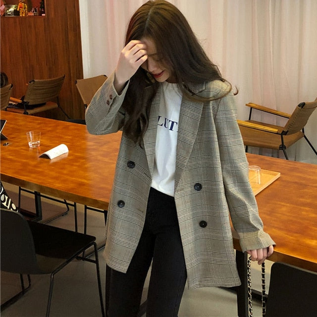 Ladies Plaid Ladies Suit Herbstjacke
