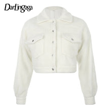 Lade das Bild in den Galerie-Viewer, Darlingaga Mode Lammwolle Herbst und Winter Jacke Damen
