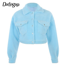 Lade das Bild in den Galerie-Viewer, Darlingaga Mode Lammwolle Herbst und Winter Jacke Damen
