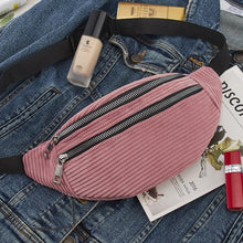 Lade das Bild in den Galerie-Viewer, Damen Cord Gürteltasche Damen neuen Stil
