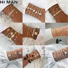 Lade das Bild in den Galerie-Viewer, Gemischtes mehrgrafisches mehrschichtiges Kettenarmband im böhmischen Stil
