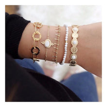 Lade das Bild in den Galerie-Viewer, Gemischtes mehrgrafisches mehrschichtiges Kettenarmband im böhmischen Stil
