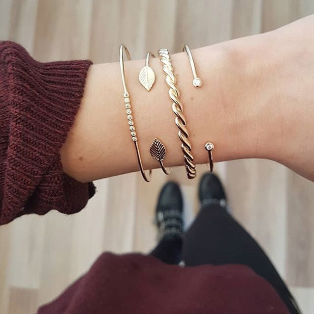 Gemischtes mehrgrafisches mehrschichtiges Kettenarmband im böhmischen Stil