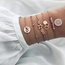 Lade das Bild in den Galerie-Viewer, Gemischtes mehrgrafisches mehrschichtiges Kettenarmband im böhmischen Stil
