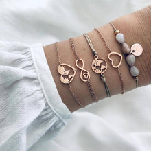 Lade das Bild in den Galerie-Viewer, Gemischtes mehrgrafisches mehrschichtiges Kettenarmband im böhmischen Stil
