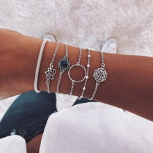 Lade das Bild in den Galerie-Viewer, Gemischtes mehrgrafisches mehrschichtiges Kettenarmband im böhmischen Stil

