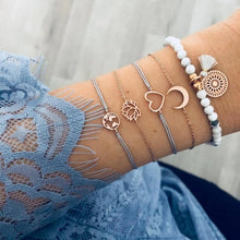 Lade das Bild in den Galerie-Viewer, Gemischtes mehrgrafisches mehrschichtiges Kettenarmband im böhmischen Stil
