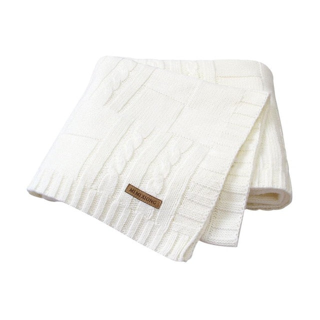 Schlafsofa Kinderwagen Strickdecke