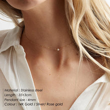 Lade das Bild in den Galerie-Viewer, e-Manco Edelstahl Damen Golden Layered Pearl Halskette
