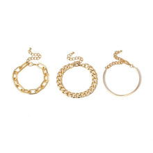 Lade das Bild in den Galerie-Viewer, PuRui 4-teiliges Punk Containment Cuban Chain Bracelet Set
