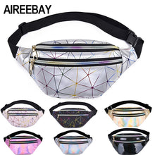 Lade das Bild in den Galerie-Viewer, AIREEBAY Damen Laser Geometric Waist Bag Multicolor erhältlich
