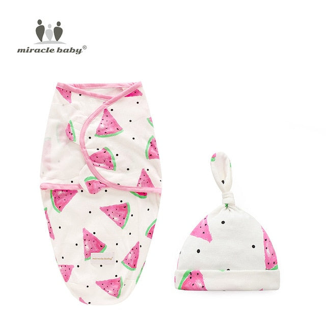 Neugeborenen-Paket + Hut Baumwolle Babydecke