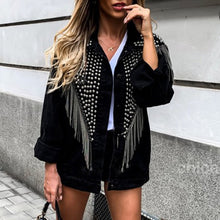 Lade das Bild in den Galerie-Viewer, Perlen geometrische Herbst- und Winter-Langarm-Retro-Damenjacke mit V-Ausschnitt
