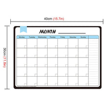 Lade das Bild in den Galerie-Viewer, Einfache magnetische Kühlschrank Whiteboard Kalender Message Board A3
