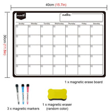 Lade das Bild in den Galerie-Viewer, Einfache magnetische Kühlschrank Whiteboard Kalender Message Board A3
