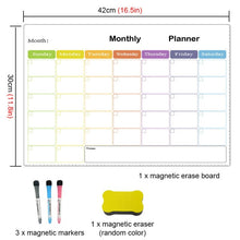 Lade das Bild in den Galerie-Viewer, Einfache magnetische Kühlschrank Whiteboard Kalender Message Board A3
