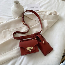 Lade das Bild in den Galerie-Viewer, Luxus-Gürteltasche für Damen (2 Taschen) Hochwertige Ledertasche
