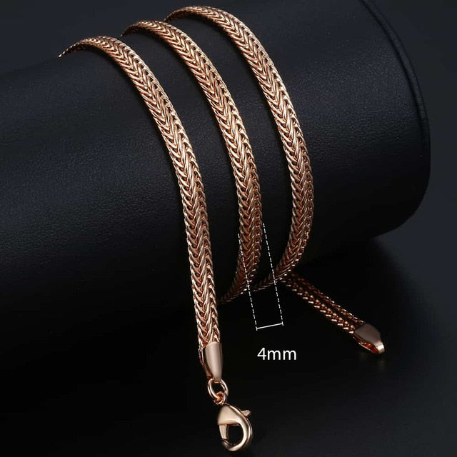 Herren Roségold venezianische Mode Halskette
