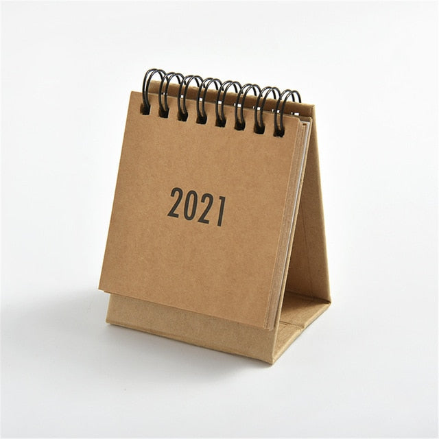 2021 einfache Schwarz-Weiß-Grau-Serie Desktop-Kalender Jahresplan Agenda