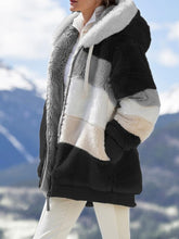 Lade das Bild in den Galerie-Viewer, Lässiges Nähtenplaid der Wintermädchenmantelmode

