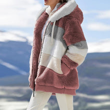 Lade das Bild in den Galerie-Viewer, Lässiges Nähtenplaid der Wintermädchenmantelmode
