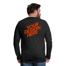 Lade das Bild in den Galerie-Viewer, Premium Longsleeve Shirt Herren/Männer selbst gestalten und bedrucken - Schwarz
