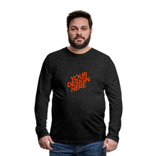 Lade das Bild in den Galerie-Viewer, Premium Longsleeve Shirt Herren/Männer selbst gestalten und bedrucken - Anthrazit
