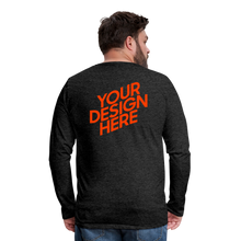 Lade das Bild in den Galerie-Viewer, Premium Longsleeve Shirt Herren/Männer selbst gestalten und bedrucken - Anthrazit
