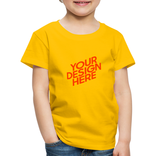 Kids' Premium T-Shirt selbst gestalten und bedrucken - Sonnengelb