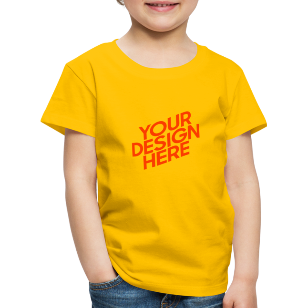 Kids' Premium T-Shirt selbst gestalten und bedrucken - Sonnengelb