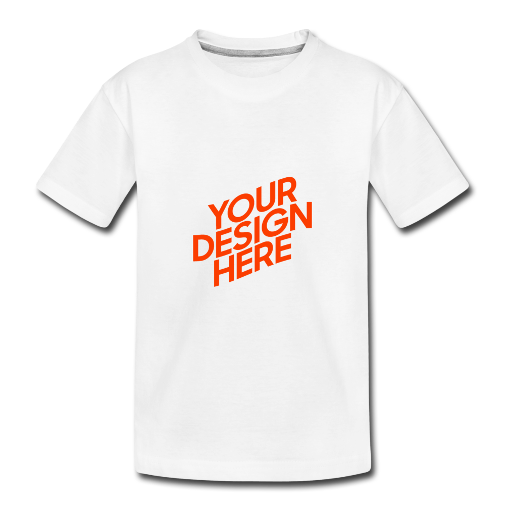 Toddler Premium Bio T-Shirt selbst gestalten und bedrucken - Weiß