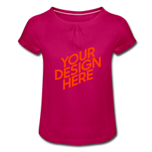 Lade das Bild in den Galerie-Viewer, T-Shirt with Ruffles selbst gestalten und bedrucken - Fuchsia
