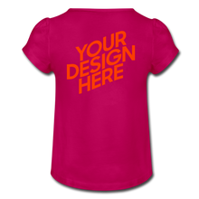 Lade das Bild in den Galerie-Viewer, T-Shirt with Ruffles selbst gestalten und bedrucken - Fuchsia
