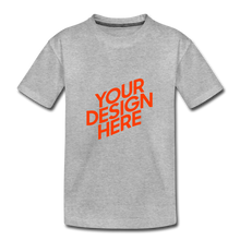 Lade das Bild in den Galerie-Viewer, Jungen Premium T-Shirt selbst gestalten und bedrucken - Grau meliert
