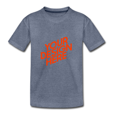 Lade das Bild in den Galerie-Viewer, Jungen Premium T-Shirt selbst gestalten und bedrucken - Blau meliert
