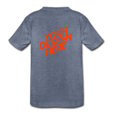 Lade das Bild in den Galerie-Viewer, Jungen Premium T-Shirt selbst gestalten und bedrucken - Blau meliert

