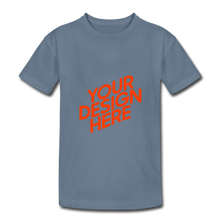 Lade das Bild in den Galerie-Viewer, Kids’ Heavy Cotton T-Shirt selbst gestalten und bedrucken - Blaugrau
