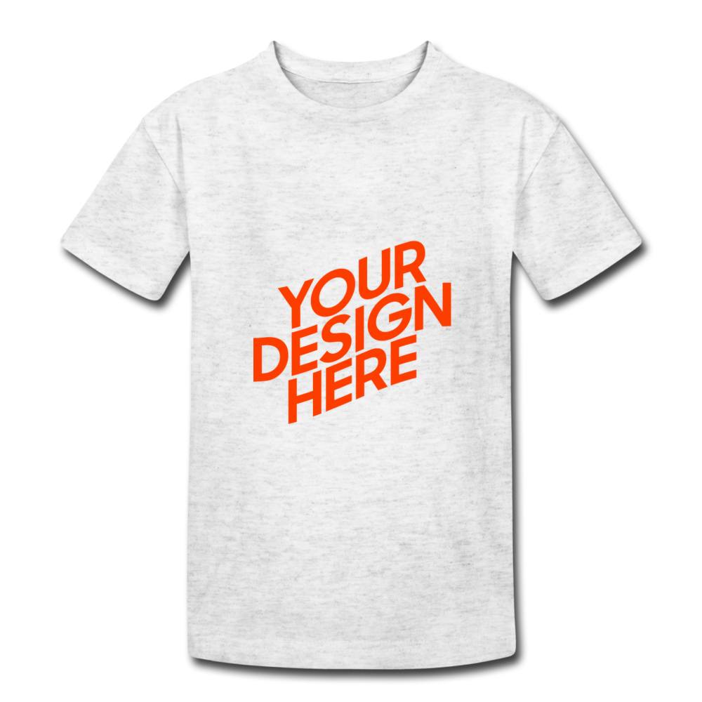 Kids’ Heavy Cotton T-Shirt selbst gestalten und bedrucken - Weiß meliert