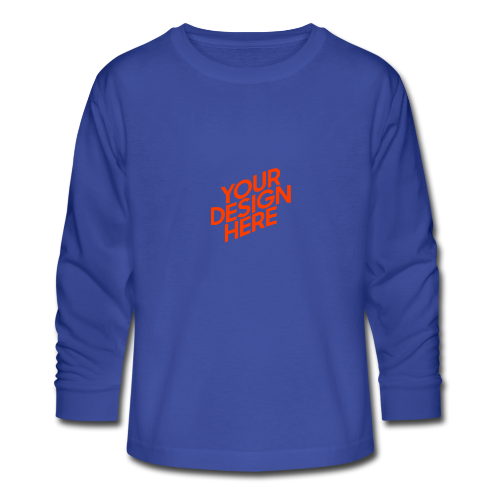 Teenager Longsleeve mit vollem Arm - Royalblau