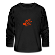 Lade das Bild in den Galerie-Viewer, Teenager Longsleeve mit vollem Arm - Schwarz
