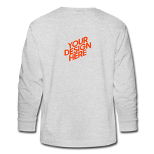 Lade das Bild in den Galerie-Viewer, Teenager Longsleeve mit vollem Arm - Grau meliert
