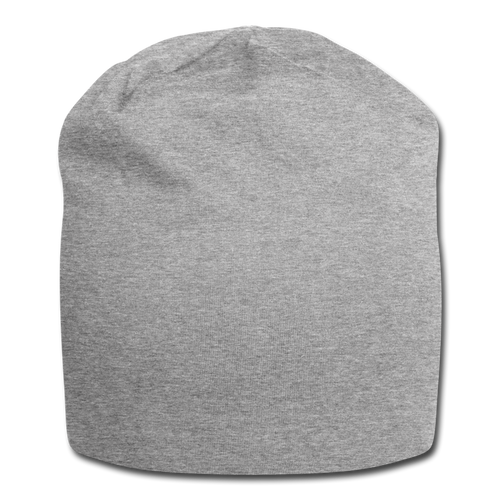 Jersey Beanie selbst gestalten und bedrucken - Grau meliert